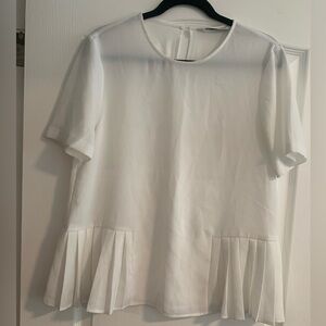 ZARA Blouse with Pleated Bottom